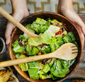 Salatschüssel-Set mit Besteck (3-teilig)